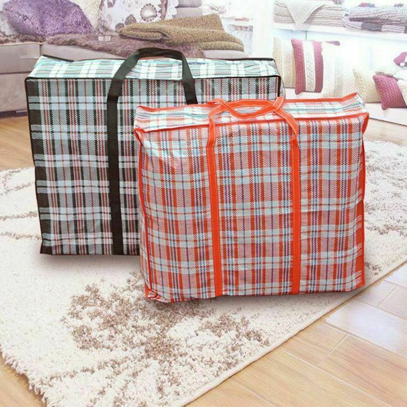 jumbo plastic checkered storage laundry shopping bolsas